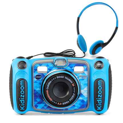 VTech Kidizoom Duo 5.0 Deluxe Digital Selfie Camera MP3 Player Headphones, Blue