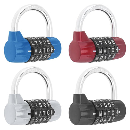 5 Letter Word Lock Combination Locks,Black