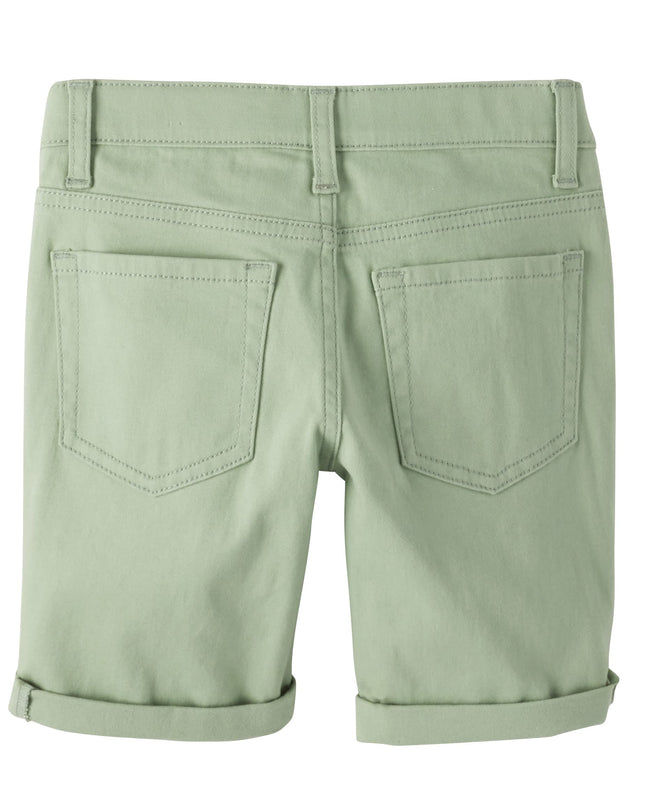 The Children's Place Pantalones Cortos Skimmer Sólidos para Niñas, Helecho Suave, 4