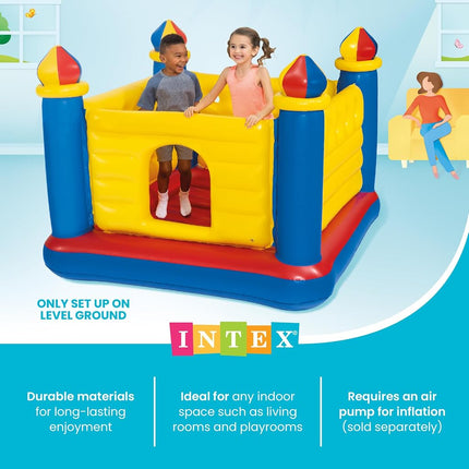 Intex Jump O Lene Castle Inflatable Bouncer, 69" X 69" X 53", for Ages 3-6