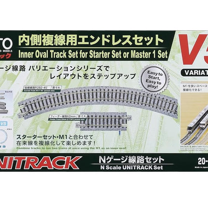 Kato N Gauge Inner Double Wire Endless Set Railway Model (11'' Radius, N Scale Track Set, Hobby Train Tracks, One Size, Metal and Plastic, N)