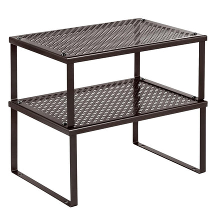 SONGMICS Cabinet Shelf Organizer, Set of 2 Metal K