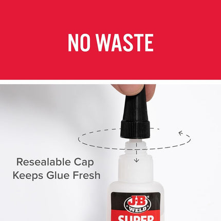 J-B Weld 33120CAN SuperWeld Clear Super Glue, Instant Adhesive, 20 g