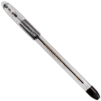 R.S.V.P. Pentel Ballpoint Pen, Medium, Black Ink, Pack of 12)