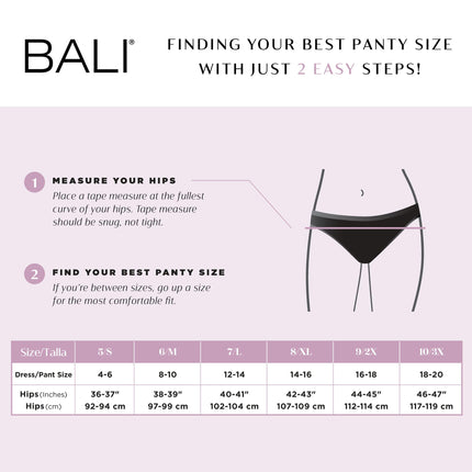 Bali Women's 3-Pack, Second Skin Mesh Brief, Panty Lines Underwear, Taupe/White/Sandshell, 7 (Pack of 3)