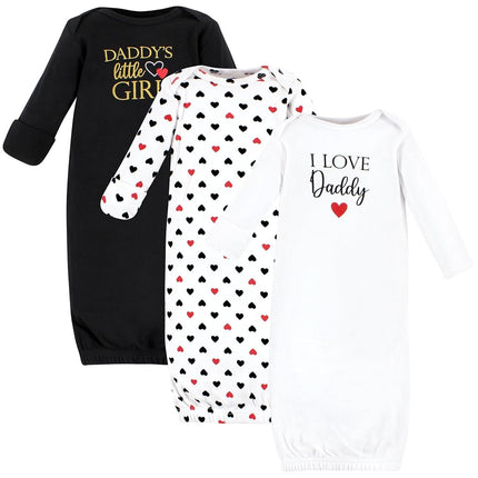 Hudson Baby, batas de algodón unisex para bebé, niña papá, rojo y negro, prematuro-recién nacido