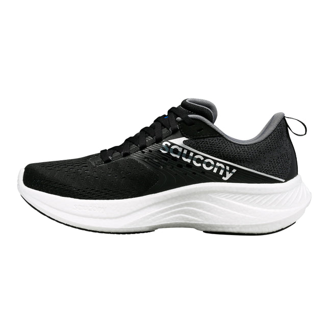 Saucony Women's Ride 17, Black/White, 5 Wide