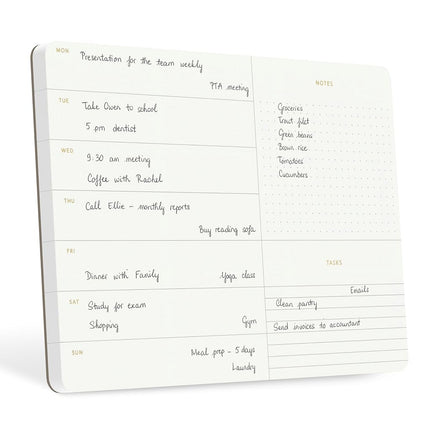 Pinesman - Elegant Undated Weekly Planner Pad, Tea