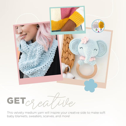 Lion Brand Yarn (3 Pack) Feels Like Butta Yarn, White