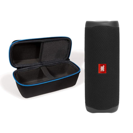 JBL Flip 5 Waterproof Portable Wireless Bluetooth Speaker Bundle with divvi! Protective Hardshell Case - Black