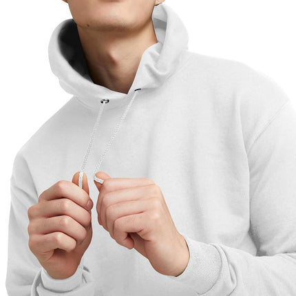 Hanes Men's Pullover EcoSmart Hooded Sweatshirt, White, XL