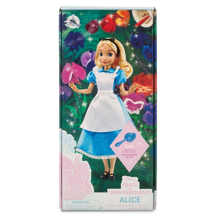 Disney Store - Official Princess (Alice) 11" Classic Doll Includes Brush with Contoured Details, Fully Jointed Toy in Classic Dress, Princess Toys for