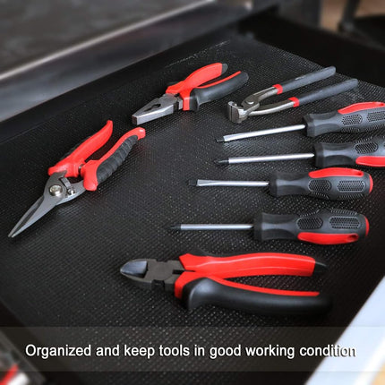 CASOMAN Professional Tool Box Drawer Liner 18 inch x 24 feet, Non-Slip Foam Rubber Mat - Adjustable Thick Cabinet Liners