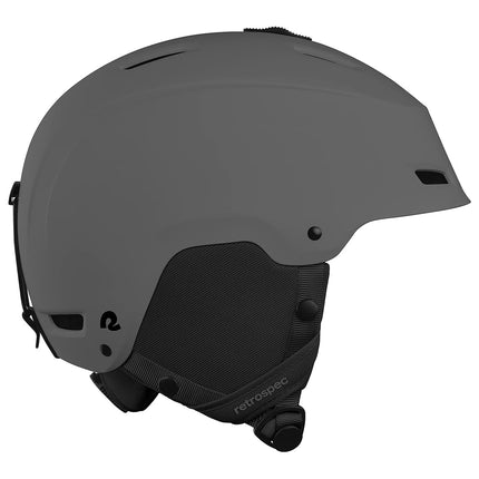Casco de esquí y snowboard Retrospec Zephyr para adultos - Ajustable con 9 ventilaciones - Carcasa de ABS resistente a impactos y espuma EPS - Basalto mate, pequeño 52-55.5cm