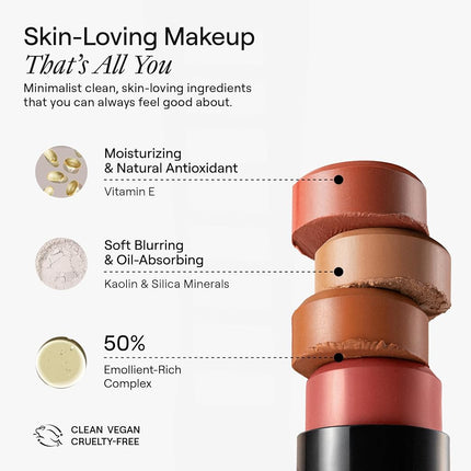 NUDESTIX Nudies Bronze Matte Bronzer Stick Deep Maple Eh 7g – Matte Cream Bronzer for Cheeks, Eyes & Lips – Longwear Sculpting Bronzer, Warm Brown-Bronze Tan