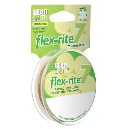 The Beadsmith Flex-Rite Beading Wire, Nylon-Coated
