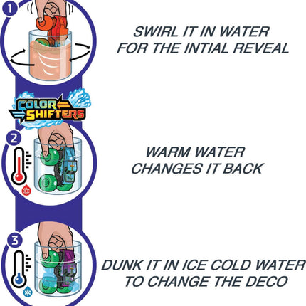 HOT WHEELS TOTAL Monster Trucks Color Reveal™ 2-Pack, 2 Toy Trucks with Surprise Reveal & Repeat Color-Change in Warm & Ice Cold Water, For Kids 3 Years & Up, HJH53