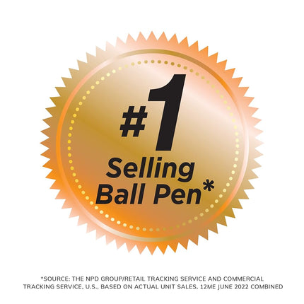BIC Round Stic Ball Pens, Medium Point, Blue, 10-Count