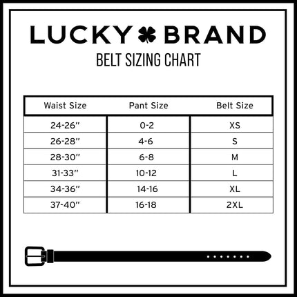Ceintures en cuir Lucky Brand pour femme, motif floral brodé, déclaration de mode audacieuse - Camel, L (31-33")