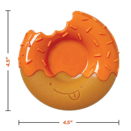 Nylabone Limited Edition 70th Birthday Donut Power Chew Toy for Dogs, Durable & Tough Dog Toys for Aggressive Chewers, Pumpkin & Peanut Butter Flavor, Large - Up to 50 lbs (1 Count)