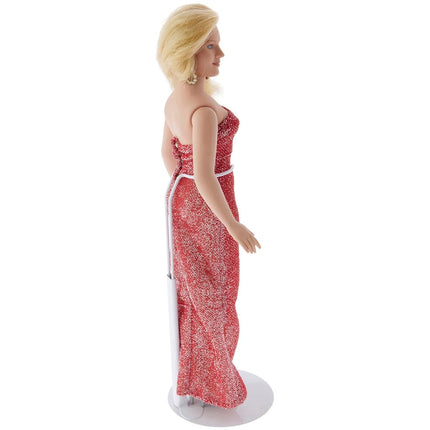 Plymor DSP-70W White Adjustable Doll Stand, fits 12, 13, 14, 15, 16, and 17 inch Dolls or Action Figures, Waist is 2.25" - 2.75" wide, 6" - 8" around, Pack of 2