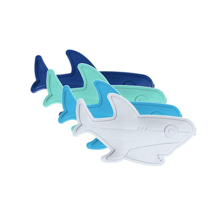 Simple Modern Character Shaped Ice Pack for Lunch Box | Slim, Reusable, Freezer Safe Icepack for Kids Bento Box, Lunch Bags, or Lunchbox | 4 Pack | Shark