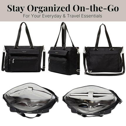 Baggallini Modern Laptop Tote, Black, One Size