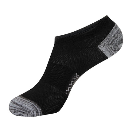 Hanes Chaussettes invisibles respirantes légères pour femme, lot de 6 paires, motif noir/gris, pointure : 35-40