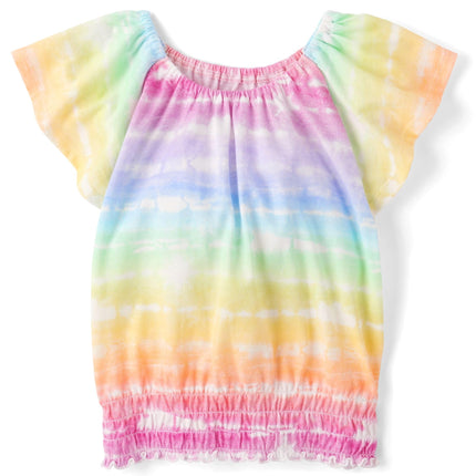 The Children's Place Girls' Smocked Short Sleeve T