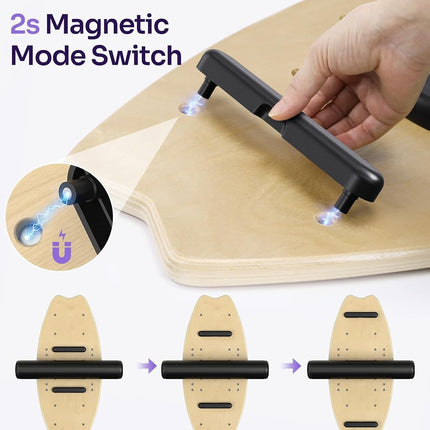 Sportneer Balance Board 7 Modes w/Adjustable Stoppers Roller&Balance Ball
