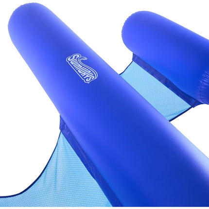 SwimWays Spring Float Premium Tandem Hammock, Pool Hammock Fits 2 Adults, Inflatable Pool Floats Adult with Fast Inflation for Ages 15 & Up