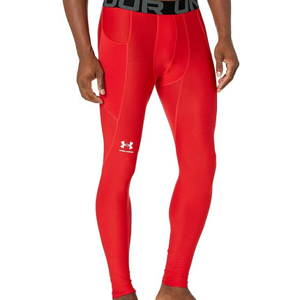 Under Armour Men's HeatGear Leggings Trouser, Red 