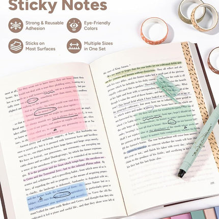 WEMATE Large Capacity Bible Cover Case,76 PCS Bible Study Supplies,15 No Bleed Bible Highlighters, Ballpoint Pens, Washi Tapes, Tabs, Sticky Notes, and Prayer Cards,‎Multicolor Bible Kits