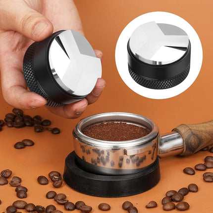 7 PCS Espresso Accessories,Espresso Tamper Tools,WDT Tool Espresso Machine Accessories Kit,Coffee Tamper with Wood Espresso Tamping Station,Distributor,Stirrer,Dosing Funnel,Brush,Puck Screen (54mm)