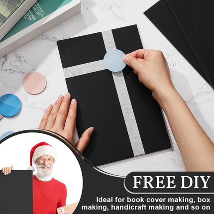 20 Pcs Book Board, Binders Board Chipboard Designer Bookboard Kraft Heavy Duty Chipboard Sheets Bookbinding Supplies for Book Binding Cover (Black, 11 x 8.5 Inch 50PT)