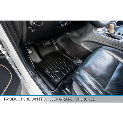 Tapis de sol sur mesure SMARTLINER 2 rangées et ensemble de tapis de coffre noirs pour Jeep Grand Cherokee 2016-2019
