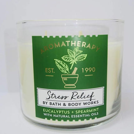 Bath & Body Works Aromatherapy Scented Candle In Stress Relief - Eucalyptus + Spearmint