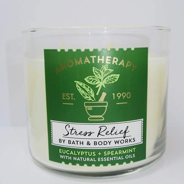 Bath & Body Works Aromatherapy Scented Candle In Stress Relief - Eucalyptus + Spearmint