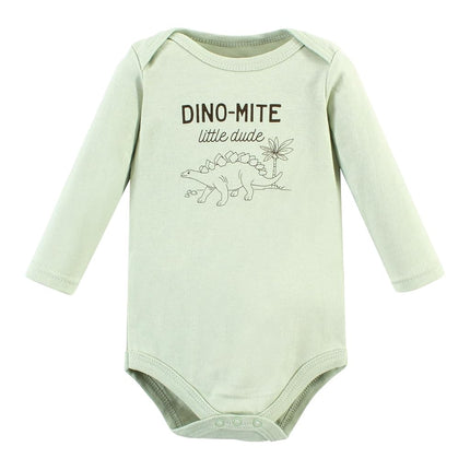 Hudson Baby Lot de 5 grenouillères à manches longues en coton pour bébé unisexe, motifs Dinosaure Aventures, pour nouveau-né, motifs Dinosaure Aventures, pour nouveau-né