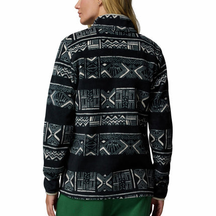 Columbia Women's Benton Springs Printed 1/2 Snap, Fleece Pull Over, Black Deschutes Days, X-Small