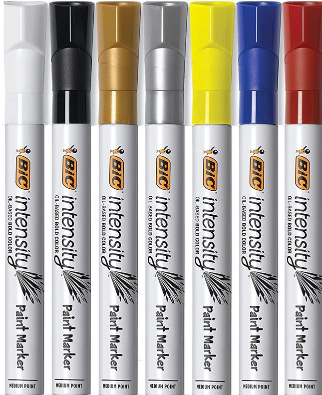 BIC Intensity Paint Markers, Assorted Colors, 7 Co