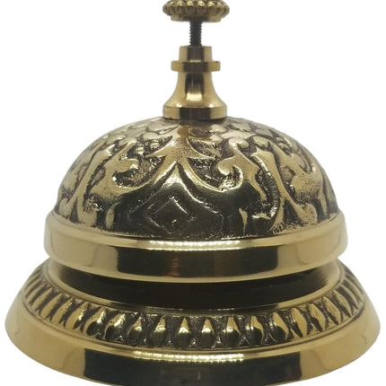 1 X Solid Brass Victorian Style Service Desk Bell