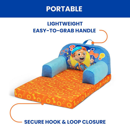 Delta Children - Blippi Cozee Buddy Flip-Out Kids Chair, Blue