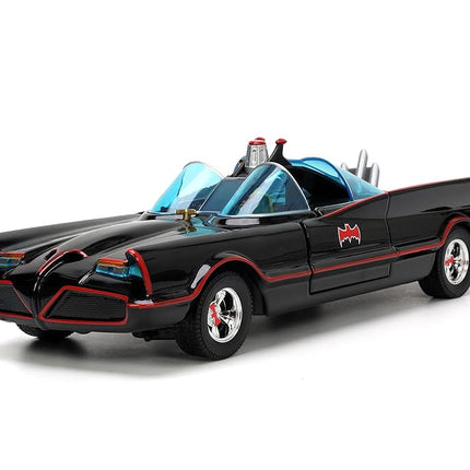 DC Comics 1:24 Classic TV Series Batman Batmobile Die-Cast Car & 2.75" Batman, Robin, Penguin, & The Joker Figures