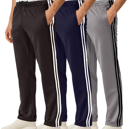 3 Pack Men's Mesh Sweatpants Open Bottom Lounge Wo
