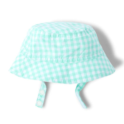 The Children's Place Camisa de manga corta con botones para niños grandes, Aqua Ging, X-Small