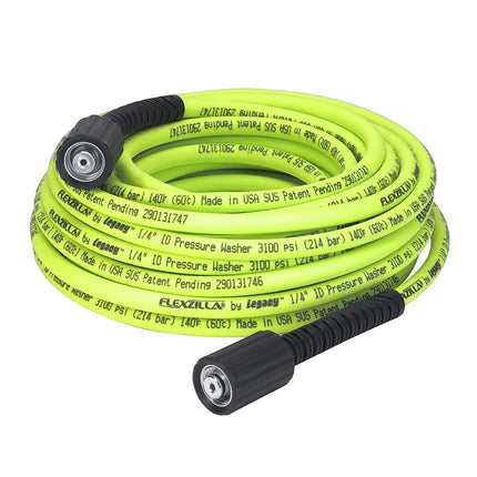 Tuyau de nettoyeur haute pression Flexzilla avec raccords M22, 1/4 po x 50 pi, vert Zilla - HFZPW3450M-E