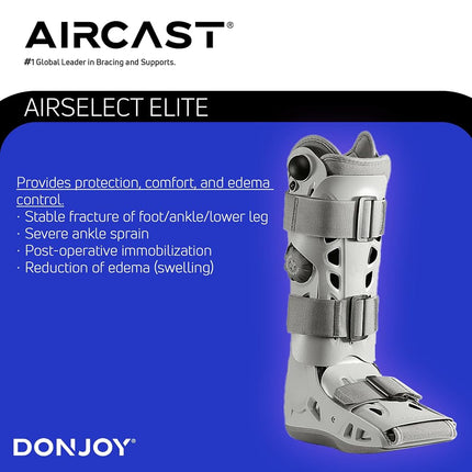 Férula/bota para caminar Aircast AirSelect Elite, talla extrachica