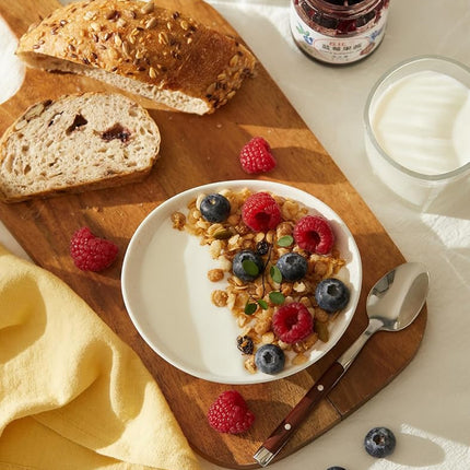 Teocera 5 Inch Porcelain Small Bowls Set, 6 Ounce small serving bowls for Dessert, Ice Cream, Snack, Dipping, Side Dishes, Microwave & Dishwasher Safe- Beige