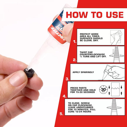 Loctite Super Glue Liquid 10-Gram Longneck Bottle
